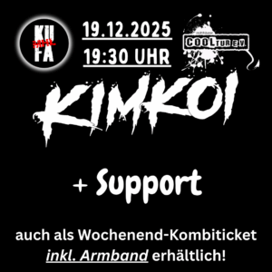Einlass / AK ab19:30 Uhr